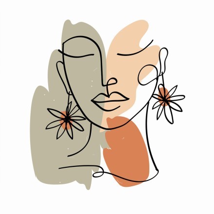Κοπέλα με λουλουδένια σκουλαρίκια